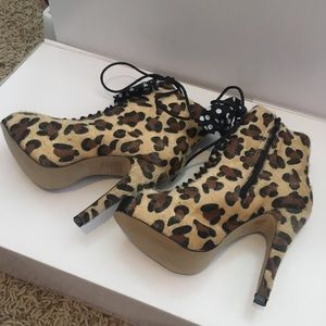 New Iron Fist Leopard Booties-size 5-$25